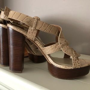 Michael Kors Beige Leather Heels